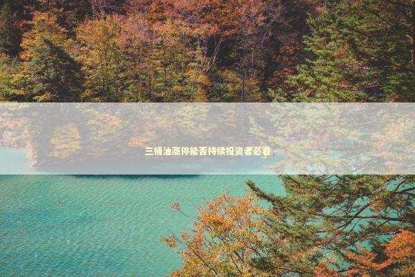 三桶油涨停能否持续投资者必看