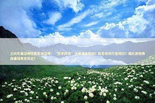 三问东吴证券控股东海证券：“饥不择食”还是谋而后动？能否提升行业地位？相比其他券商重组有无亮点？ 新闻