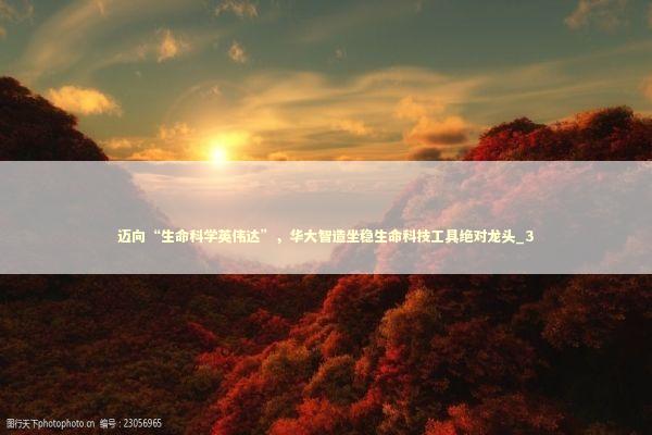 迈向“生命科学英伟达”，华大智造坐稳生命科技工具绝对龙头_3 新闻