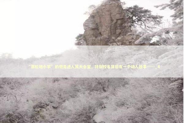 “落松地小学”的他走进人民大会堂，特别校名背后有一个动人故事……_4 新闻