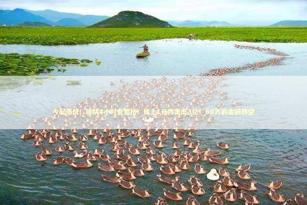 今起涨价！排队4小时也要抢！线上1分钟卖出3亿！60万的金碗秒空 新闻